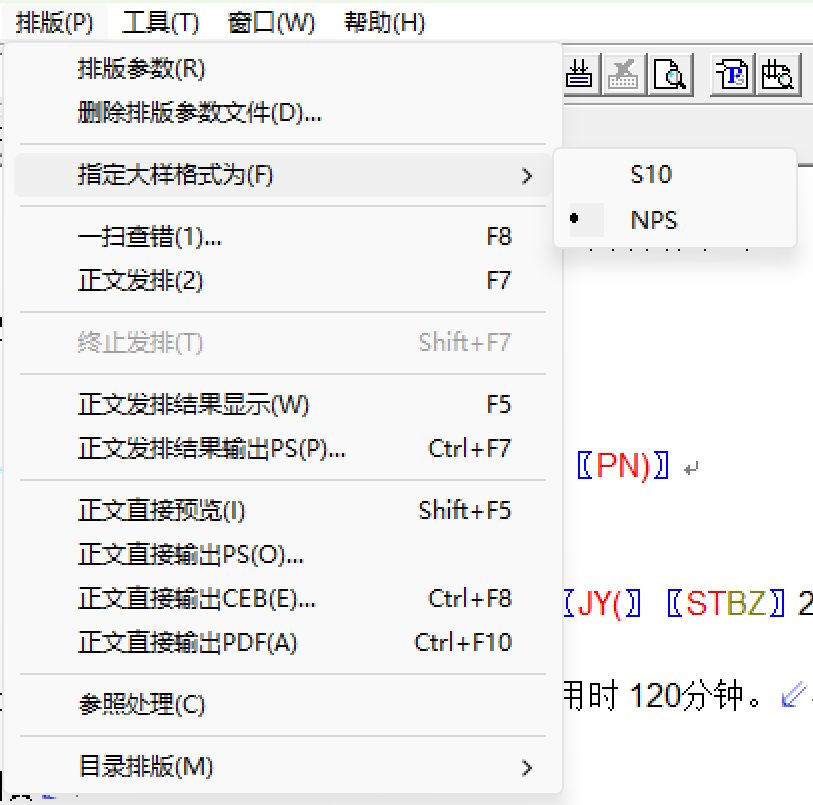 指定大样格式